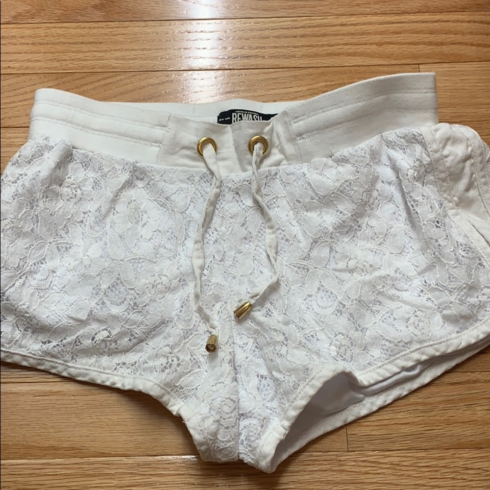 White flower shorts